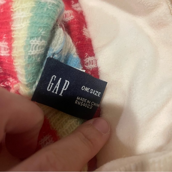 Vintage Y2K Gap Beanie Women’s OS Colorful Stars Rainbow Lambswool Angora Rabbit - Picture 5 of 7